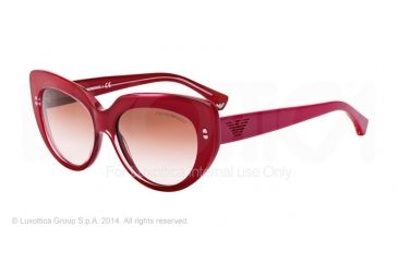 Image of Armani EA4032 Progressive Prescription Sunglasses EA4032-522413-55 - Lens Diameter 55 mm, Frame Color Transp Fuxia On Fuxia