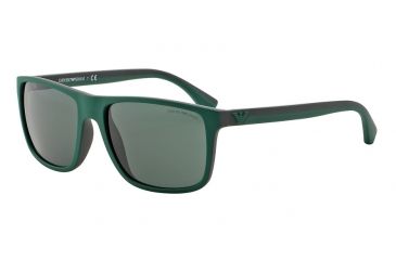 Image of Armani EA4033 Single Vision Prescription Sunglasses EA4033-523271-56 - Lens Diameter 56 mm, Frame Color Green/rubber Black