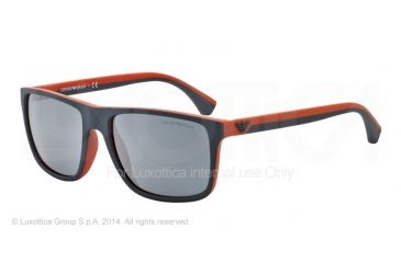 Image of Armani EA4033 Single Vision Prescription Sunglasses EA4033-52336G-56 - Lens Diameter 56 mm, Frame Color Grey/rubber Orange