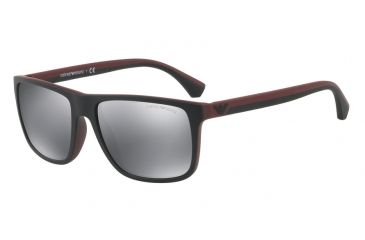 Image of Armani EA4033 Single Vision Prescription Sunglasses EA4033-56146G-56 - Lens Diameter 56 mm, Frame Color Top Black On Bordeaux Rubber