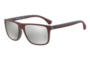 Image of Armani EA4033 Single Vision Prescription Sunglasses EA4033-56166G-56 - Lens Diameter 56 mm, Frame Color Top Bordeaux On Dk Grey Rubber