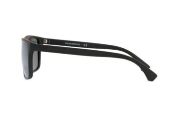 Image of Armani EA4033 Single Vision Prescription Sunglasses, 56mm, Black Rubber, EA4033-56496Q-56-SV