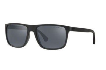 Image of Armani EA4033 Single Vision Prescription Sunglasses, 56mm, Black Rubber, EA4033-56496Q-56-SV