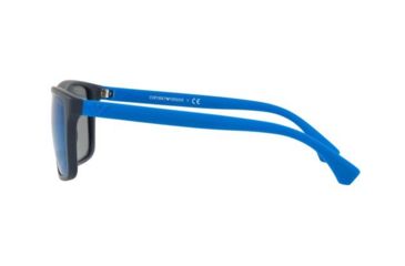 Image of Armani EA4033 Single Vision Prescription Sunglasses, 56mm, Blue Rubber, EA4033-565055-56-SV
