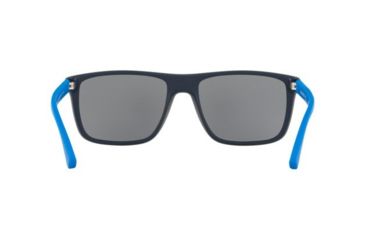 Image of Armani EA4033 Single Vision Prescription Sunglasses, 56mm, Blue Rubber, EA4033-565055-56-SV