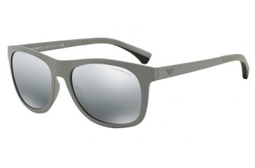 Image of Armani EA4034 Progressive Prescription Sunglasses EA4034-526288-57 - Lens Diameter 57 mm, Frame Color Matte Light Grey