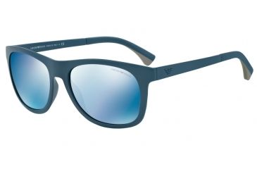 Image of Armani EA4034 Progressive Prescription Sunglasses EA4034-526355-57 - Lens Diameter 57 mm, Frame Color Matte Blue