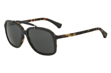 Image of Armani EA4036 Single Vision Prescription Sunglasses EA4036-527387-58 - Lens Diameter 58 mm, Frame Color Top Dark Grey/Matte Havana