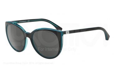 Image of Armani EA4043 Progressive Prescription Sunglasses EA4043-535087-55 - Lens Diameter 55 mm, Frame Color Black/Azure Line/Azure