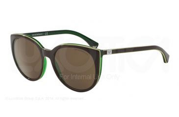 Image of Armani EA4043 Progressive Prescription Sunglasses EA4043-535173-55 - Lens Diameter 55 mm, Frame Color Brown/Green Line/Green