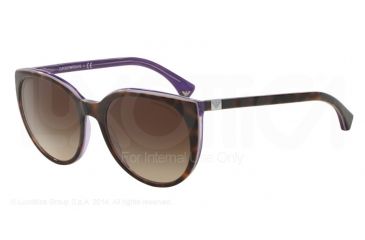 Image of Armani EA4043 Progressive Prescription Sunglasses EA4043-535313-55 - Lens Diameter 55 mm, Frame Color Havana/Lilac Line/Violet