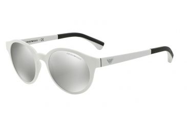 Image of Armani EA4045 Bifocal Prescription Sunglasses EA4045-53446G-51 - Lens Diameter 51 mm, Frame Color Matte White