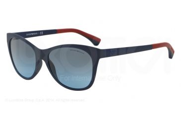 Image of Armani EA4046 Single Vision Prescription Sunglasses EA4046-51228F-56 - Lens Diameter 56 mm, Frame Color Matte Blue