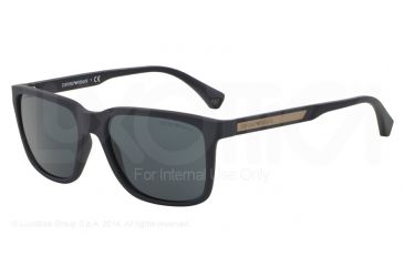 Image of Armani EA4047 Progressive Prescription Sunglasses EA4047-506587-56 - Lens Diameter 56 mm, Frame Color Blue Rubber