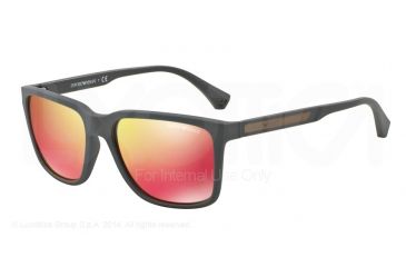 Image of Armani EA4047 Progressive Prescription Sunglasses EA4047-52116Q-56 - Lens Diameter 56 mm, Frame Color Grey Rubber