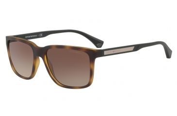 Image of Armani EA4047 Progressive Prescription Sunglasses EA4047-559413-56 - Lens Diameter 56 mm, Frame Color Havana Rubber