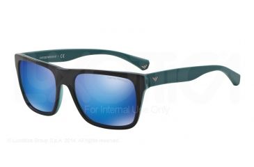 Image of Armani EA4048 Progressive Prescription Sunglasses EA4048-539355-56 - Lens Diameter 56 mm, Frame Color Top Black/matte Turquoise