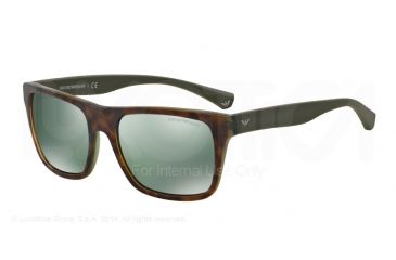 Image of Armani EA4048 Progressive Prescription Sunglasses EA4048-53946R-56 - Lens Diameter 56 mm, Frame Color Top Havana/matte Green