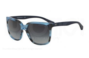 Image of Armani EA4049 Bifocal Prescription Sunglasses EA4049-53878G-56 - Lens Diameter 56 mm, Frame Color Striped Blue