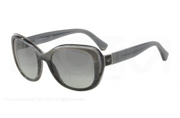 Image of Armani EA4052 Progressive Prescription Sunglasses EA4052-539611-54 - Lens Diameter 54 mm, Frame Color Grey Horn