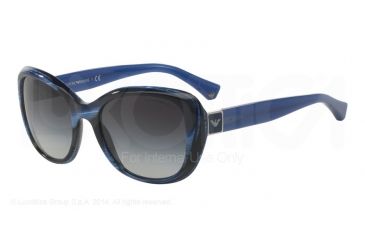 Image of Armani EA4052 Progressive Prescription Sunglasses EA4052-53988G-54 - Lens Diameter 54 mm, Frame Color Blue Horn