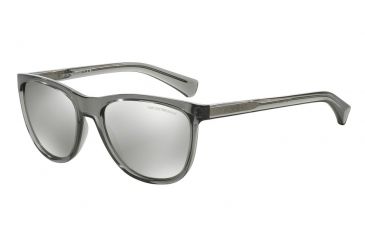 Image of Armani EA4053 Single Vision Prescription Sunglasses EA4053-53726G-57 - Lens Diameter 57 mm, Frame Color Transparent Grey