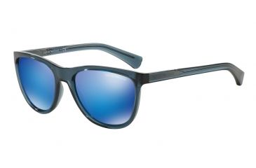 Image of Armani EA4053 Single Vision Prescription Sunglasses EA4053-537355-57 - Lens Diameter 57 mm, Frame Color Transparent Blue