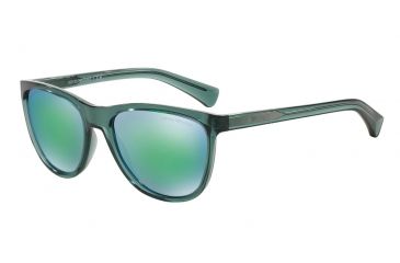 Image of Armani EA4053 Single Vision Prescription Sunglasses EA4053-537531-57 - Lens Diameter 57 mm, Frame Color Transparent Green