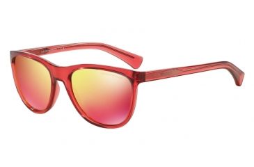 Image of Armani EA4053 Single Vision Prescription Sunglasses EA4053-53776Q-57 - Lens Diameter 57 mm, Frame Color Transparent Coral