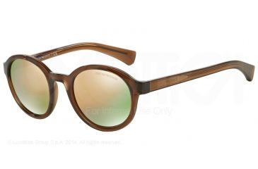 Image of Armani EA4054 Bifocal Prescription Sunglasses EA4054-53744Z-49 - Lens Diameter 49 mm, Frame Color Transparent Brown