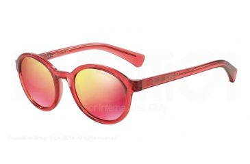Image of Armani EA4054 Bifocal Prescription Sunglasses EA4054-53776Q-49 - Lens Diameter 49 mm, Frame Color Transparent Coral