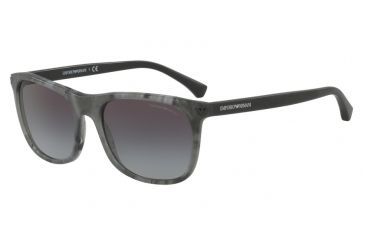 Image of Armani EA4056 Progressive Prescription Sunglasses EA4056-55518G-57 - Lens Diameter 57 mm, Frame Color Matte Striped Grey