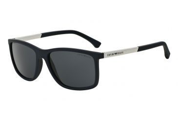 Image of Armani EA4058 Single Vision Prescription Sunglasses EA4058-547487-58 - Lens Diameter 58 mm, Frame Color Blue Rubber