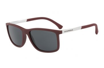 Image of Armani EA4058 Single Vision Prescription Sunglasses EA4058-559587-58 - Lens Diameter 58 mm, Frame Color Bordeaux Rubber