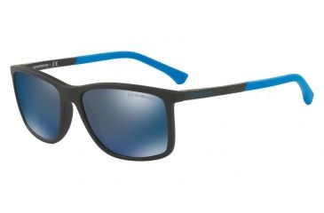 Image of Armani EA4058 Single Vision Prescription Sunglasses EA4058-565025-58 - Lens Diameter 58 mm, Frame Color Black Rubber