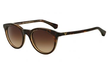 Image of Armani EA4061 Single Vision Prescription Sunglasses EA4061-546513-49 - Lens Diameter 49 mm, Frame Color Havana On Beige Transp