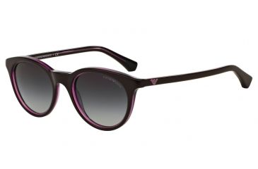 Image of Armani EA4061 Single Vision Prescription Sunglasses EA4061-54818G-49 - Lens Diameter 49 mm, Frame Color Top Violet/violet Transp