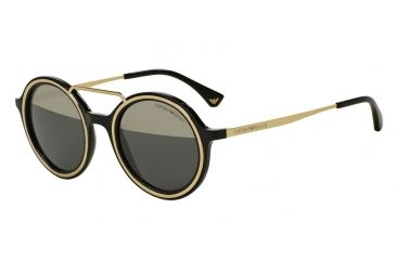 Image of Armani EA4062 Single Vision Prescription Sunglasses EA4062-50171Z-49 - Lens Diameter 49 mm, Frame Color Black/pale Gold