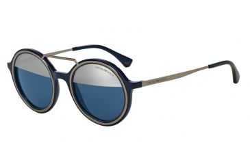 Image of Armani EA4062 Single Vision Prescription Sunglasses EA4062-54521X-49 - Lens Diameter 49 mm, Frame Color Blue/Gunmetal