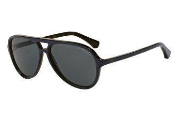 Image of Armani EA4063 Single Vision Prescription Sunglasses EA4063-546687-58 - Lens Diameter 58 mm, Frame Color Top Blue On Tr Brown