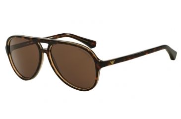 Image of Armani EA4063F Single Vision Prescription Sunglasses EA4063F-546573-58 - Lens Diameter 58 mm, Frame Color Top Havana On Tr Beige