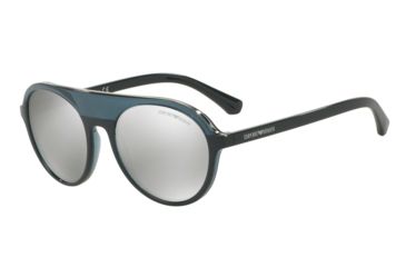 Image of Armani EA4067 Single Vision Prescription Sunglasses EA4067-55206G-54 - Lens Diameter 54 mm, Frame Color Tr Petroleum/petroleum