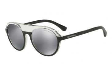 Image of Armani EA4067 Single Vision Prescription Sunglasses EA4067-55226G-54 - Lens Diameter 54 mm, Frame Color Transparent/black