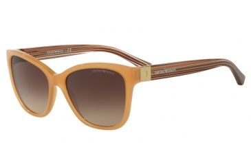 Image of Armani EA4068F Progressive Prescription Sunglasses EA4068F-550613-57 - Lens Diameter 57 mm, Frame Color Opal Honey
