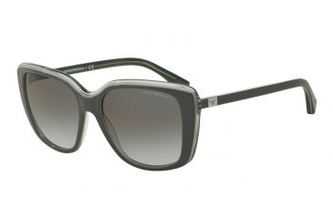 Image of Armani EA4069 Single Vision Prescription Sunglasses EA4069-55168E-56 - Lens Diameter 56 mm, Frame Color Top Grey/opal Sage/sage Transp