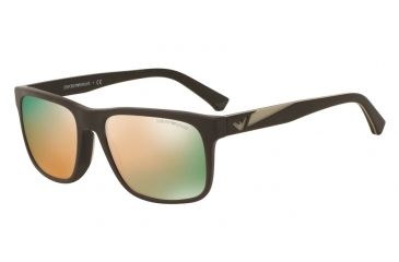 Image of Armani EA4071F Bifocal Prescription Sunglasses EA4071F-55094Z-56 - Lens Diameter 56 mm, Frame Color Matte Brown