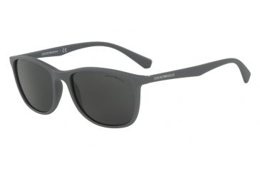 Image of Armani EA4074 Progressive Prescription Sunglasses EA4074-550287-56 - Lens Diameter 56 mm, Frame Color Matte Grey