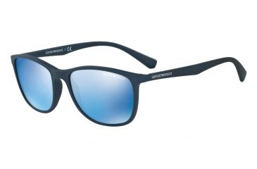 Image of Armani EA4074 Progressive Prescription Sunglasses EA4074-550455-56 - Lens Diameter 56 mm, Frame Color Matte Blue