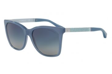 Image of Armani EA4075F Progressive Prescription Sunglasses EA4075F-55054L-57 - Lens Diameter 57 mm, Frame Color Opal Azure Blue