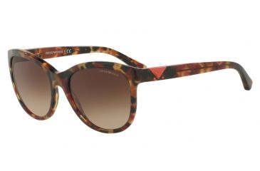 Image of Armani EA4076F Single Vision Prescription Sunglasses EA4076F-554113-56 - Lens Diameter 56 mm, Frame Color Havana Spot Raspberry